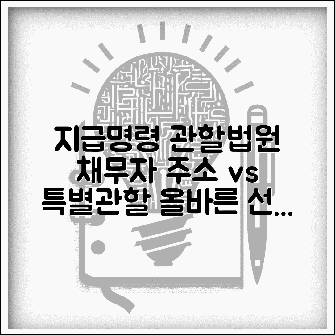 지급명령 관할법원 선택 기준 | 채무자 주소지와 특별관할, 올바르게 정하는 방법