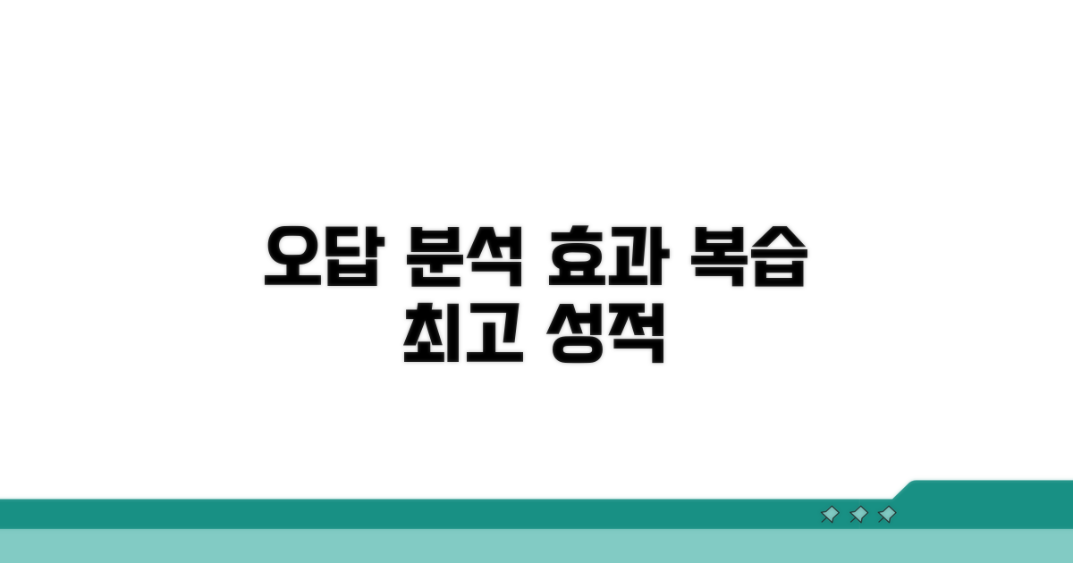 오답 분석, 효과적인 복습 전략