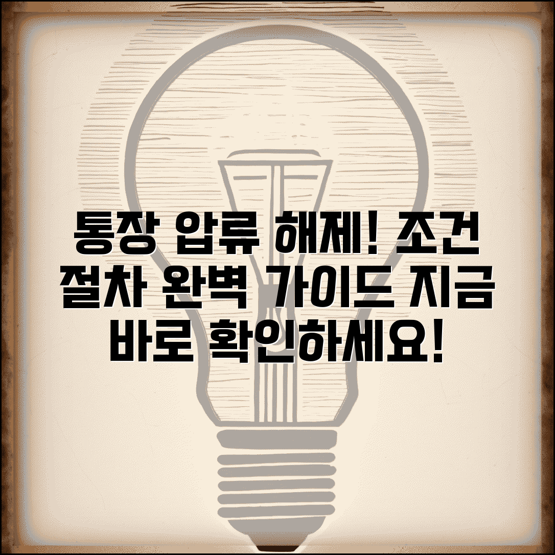 통장압류해지방법 절차 신청 조건 | 통장 압류 해제 완벽 가이드