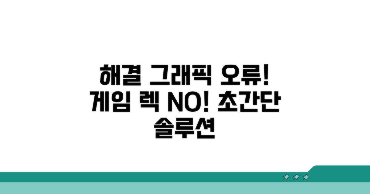 그래픽 문제 해결 완벽 가이드