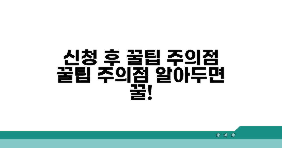 신청 후 활용 꿀팁과 주의점