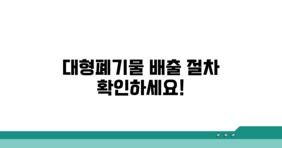 대형폐기물 배출, 절차 확인!