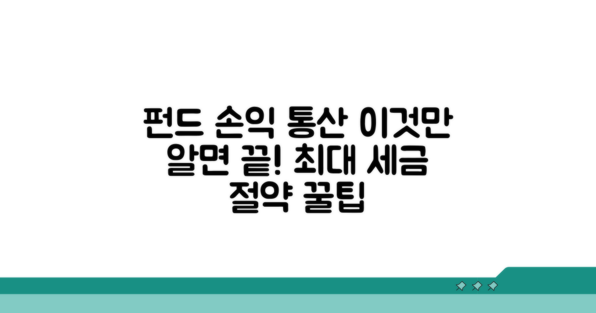 펀드 손익통산 조건 완벽 정리