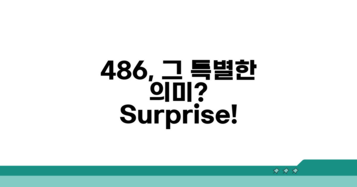 숫자 '486'이 뜻하는 특별한 의미