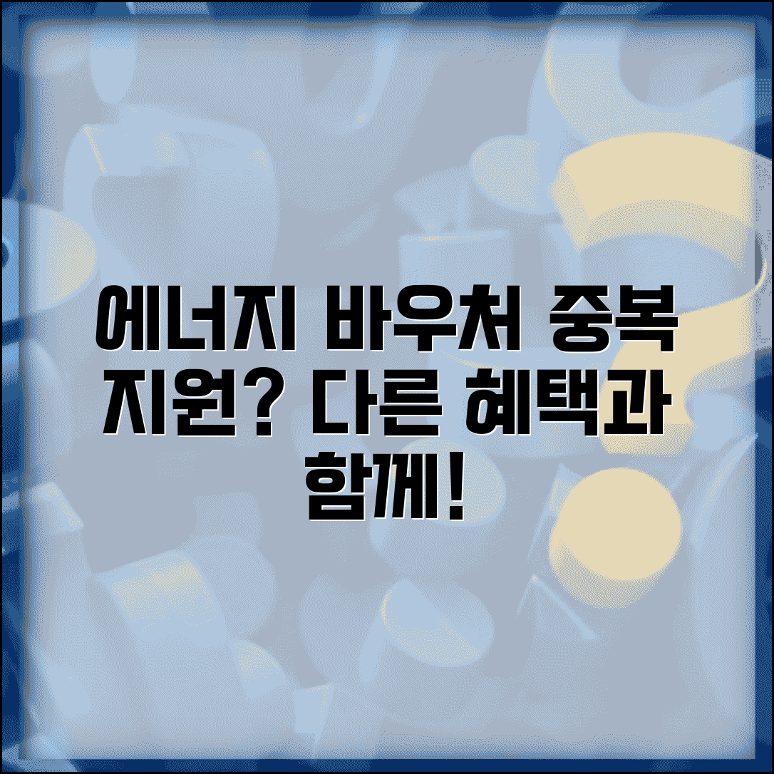 에너지바우처 중복지원 | 다른 복지 혜택과의 관계 | 중복 신청 가능성