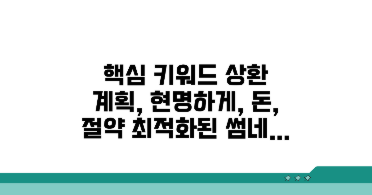 상환 계획, 현명하게 세우기