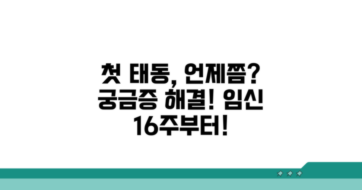 태동 시작 시기, 언제부터 느껴지나