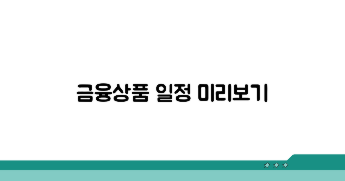 금융상품별 적용 일정 미리보기