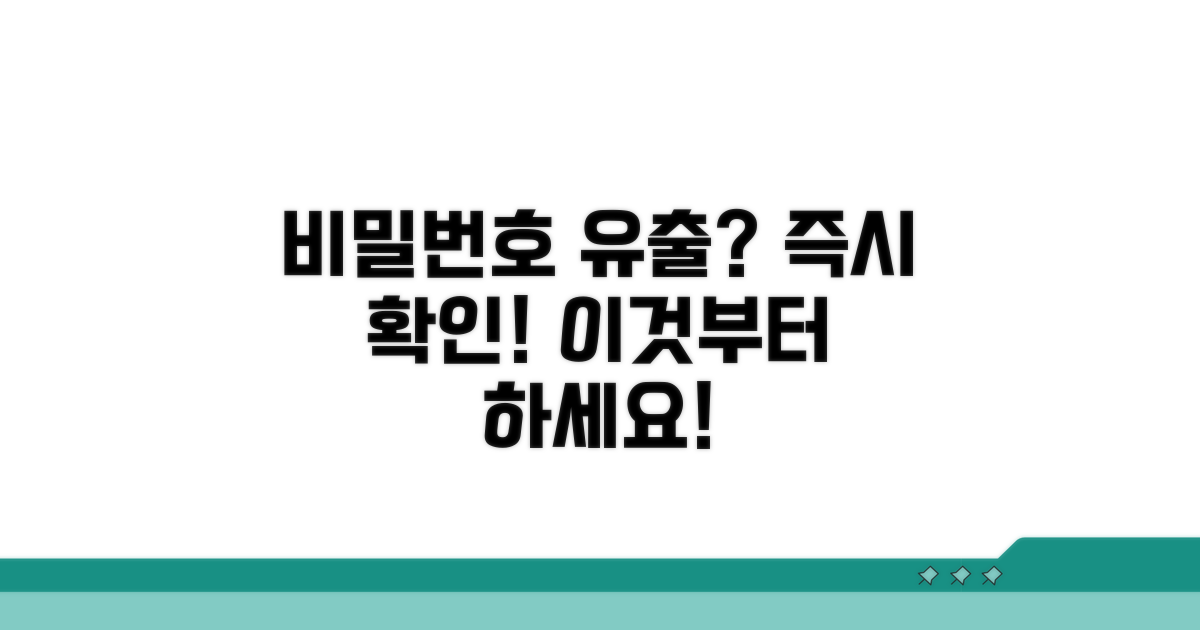 비밀번호 유출 확인, 이것부터 하세요!