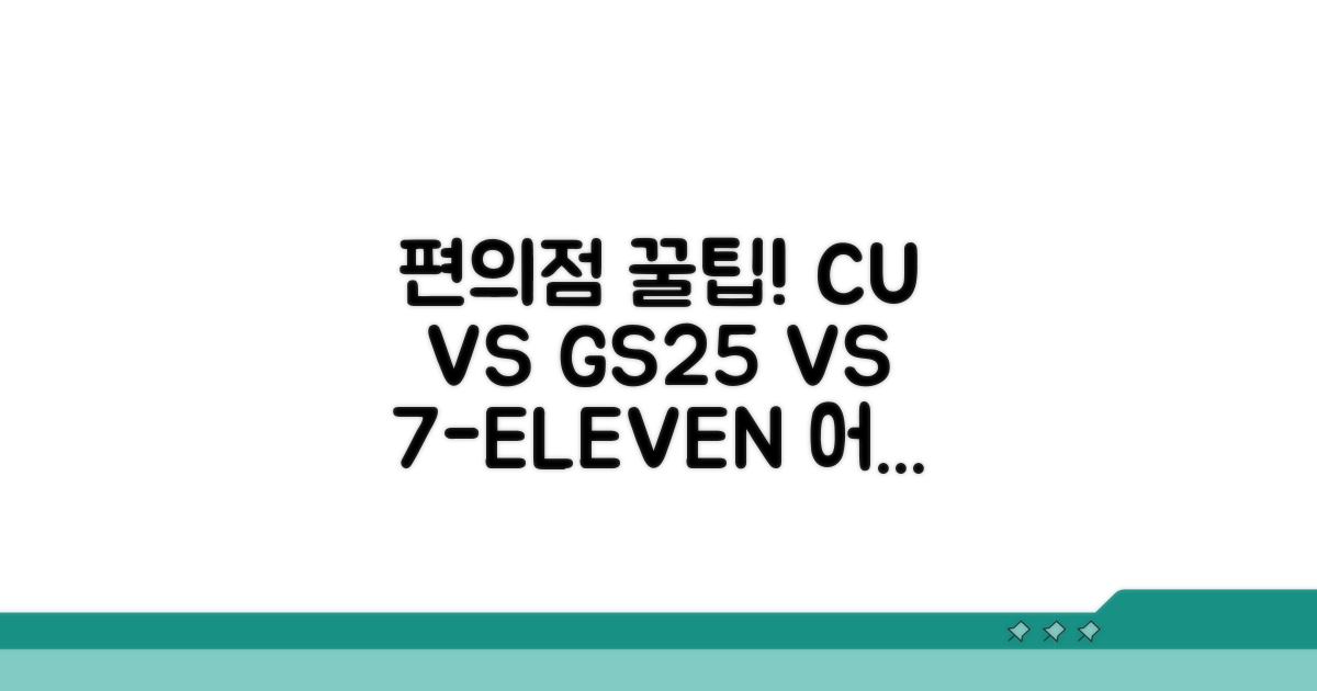 CU, GS25, 세븐일레븐 사용법 비교