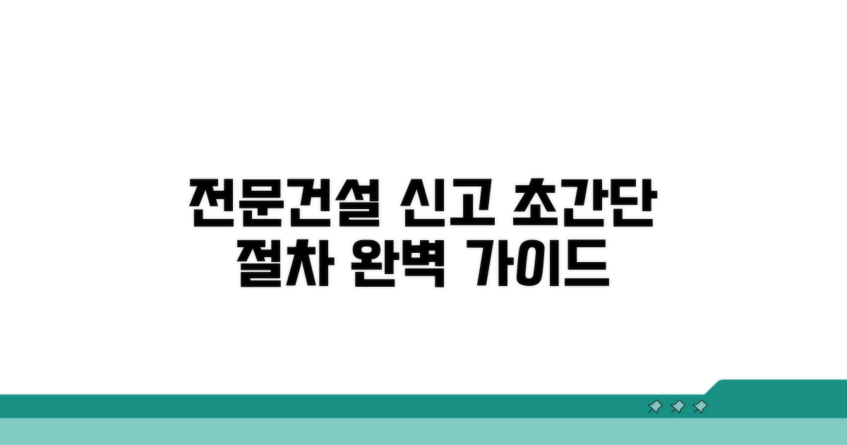 전문건설협회 신고 절차 완벽 가이드
