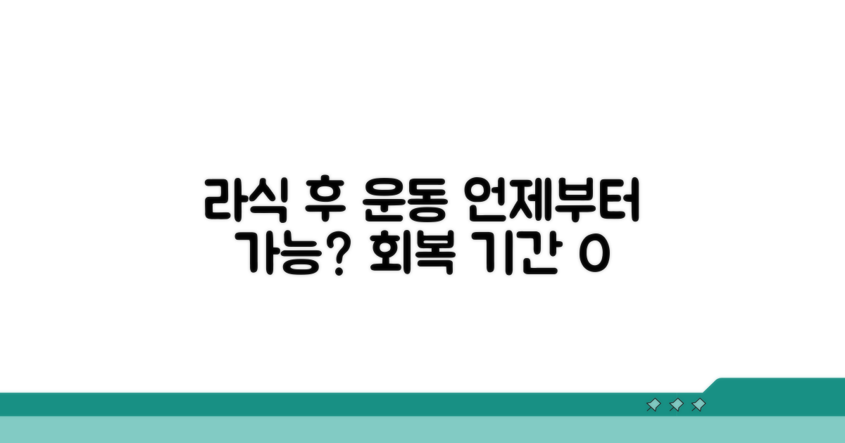 라식 후 운동, 언제부터 가능할까?