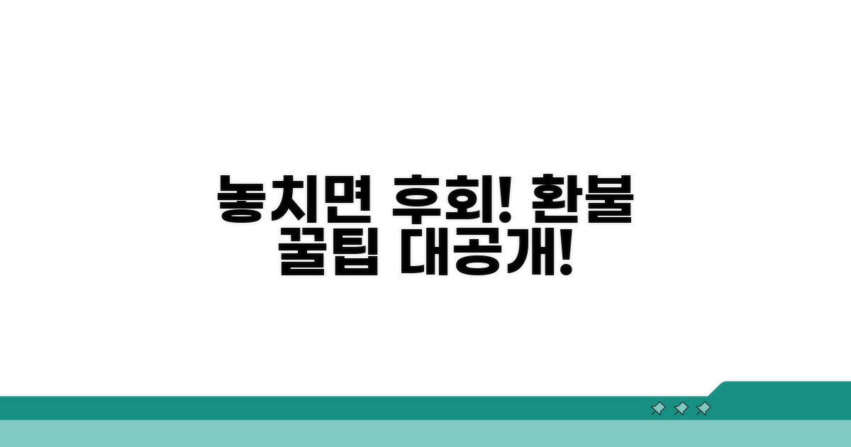 놓치면 후회! 환불 꿀팁 대공개