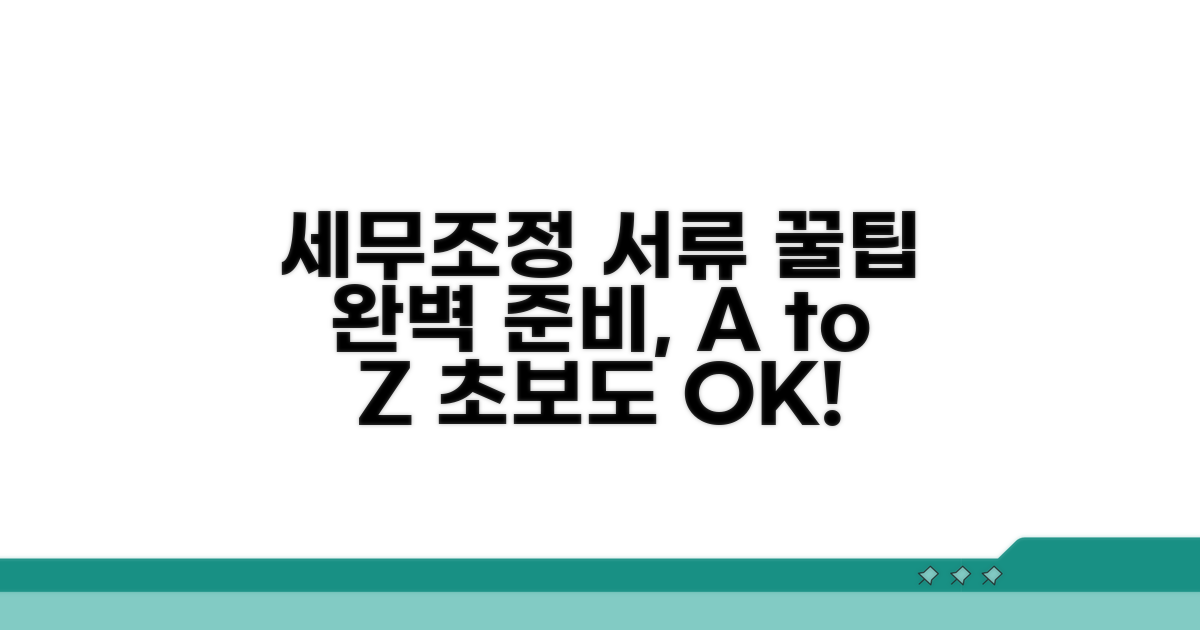 세무조정 서류 준비 완벽 가이드