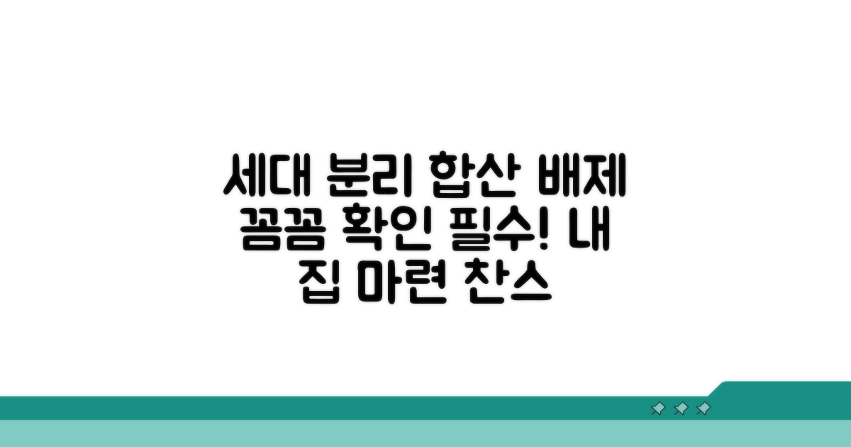 세대 분리, 합산배제 조건 꼼꼼히