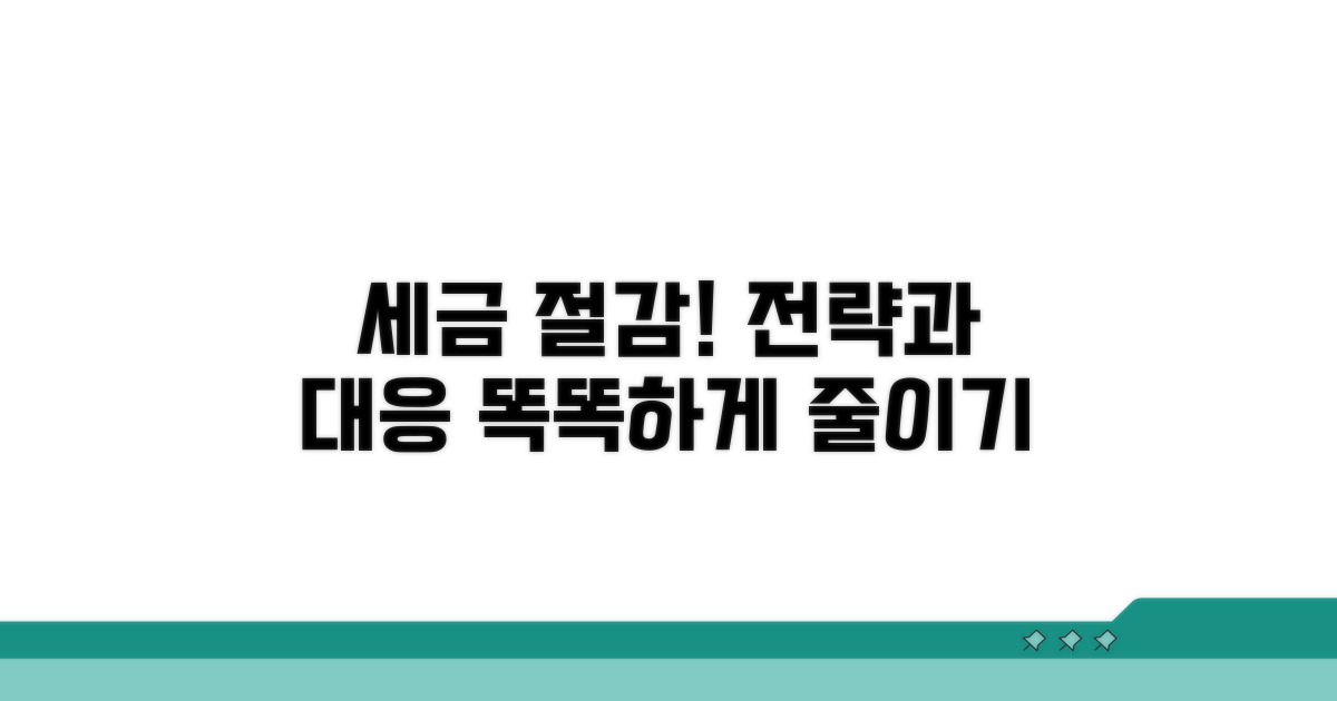 세금 절감 및 대응 전략