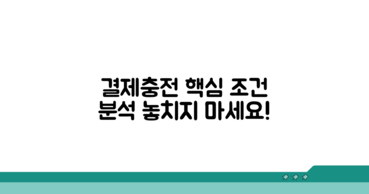 결제 및 충전 상세 조건 분석
