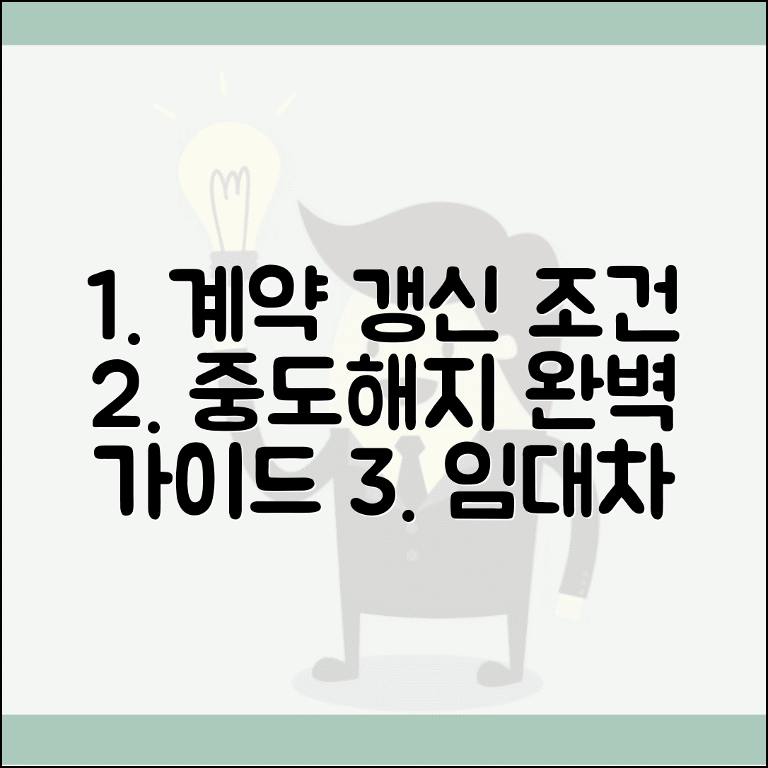 계약 갱신 청구권 중도해지 조건 | 임대차 갱신 중도해지 완벽 가이드
