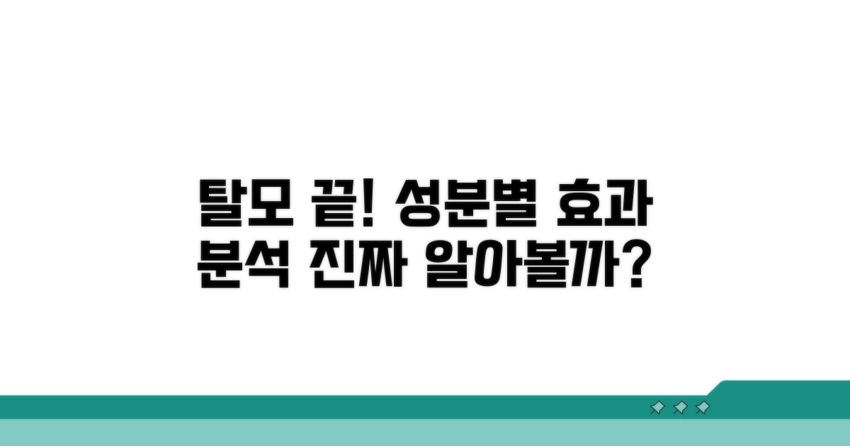 성분별 탈모 방지 효과 분석