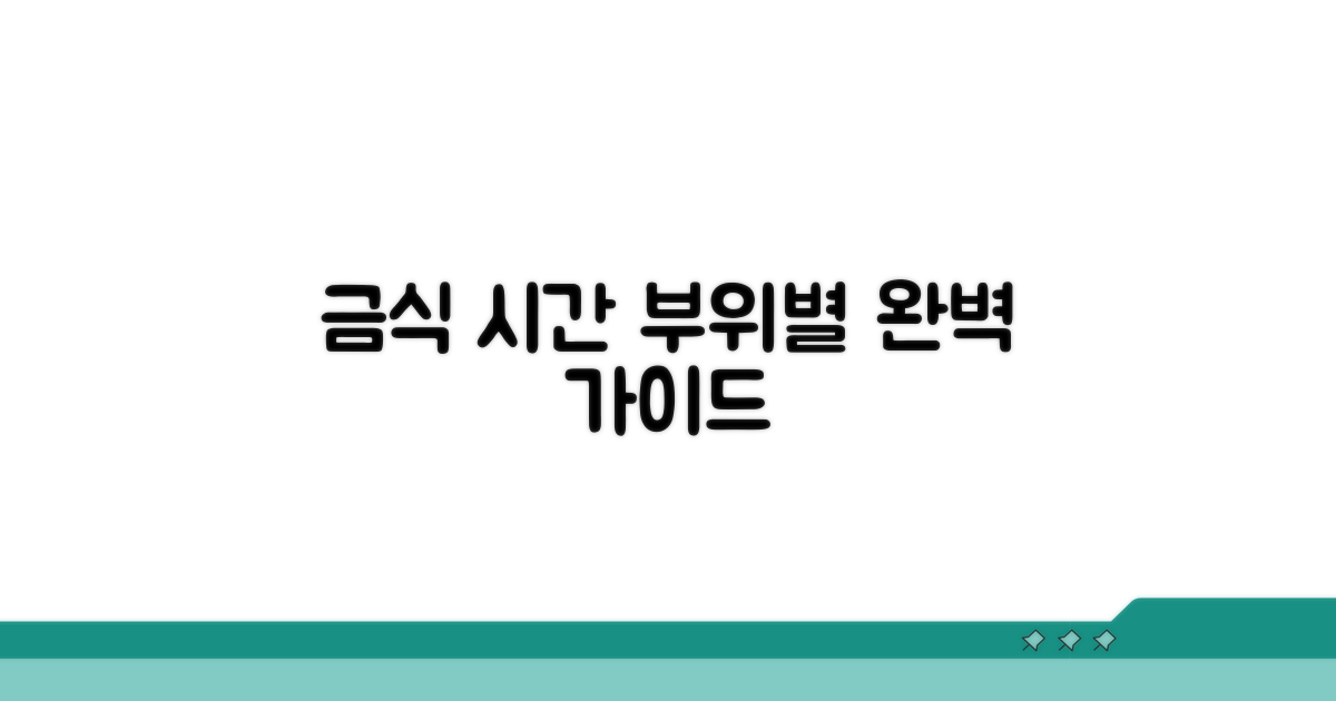 금식 기준과 시간, 부위별 안내