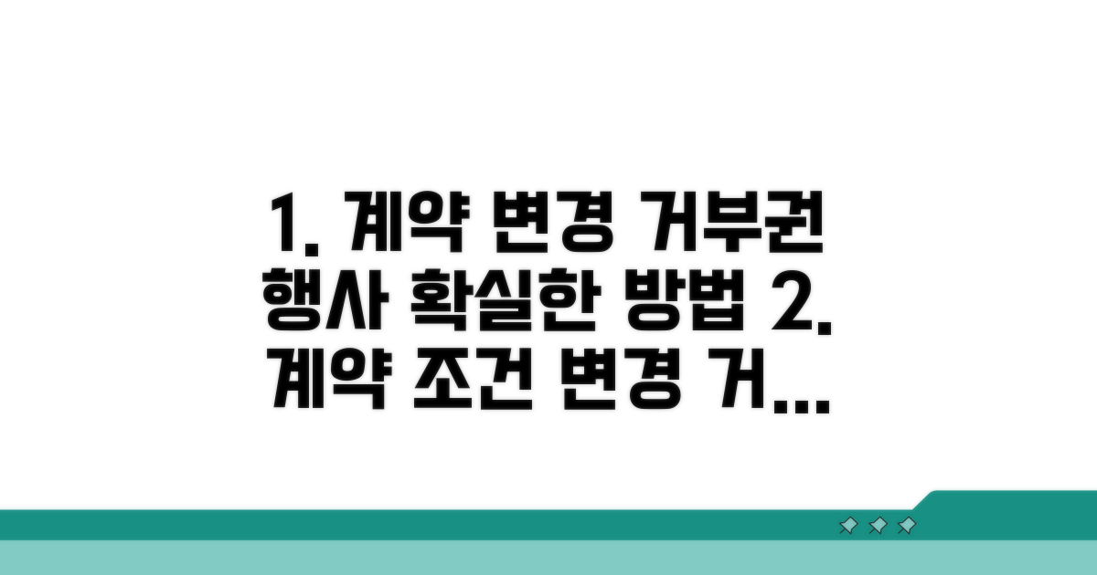 계약 조건 변경 거부권 행사 방법