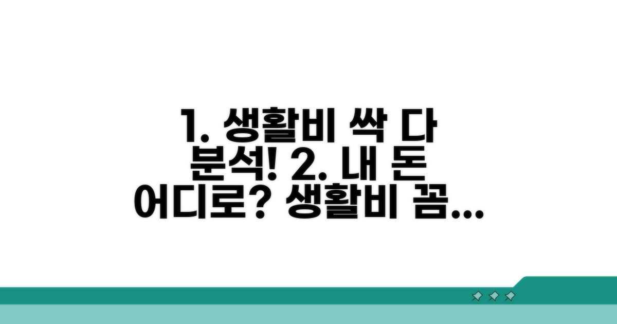 생활비 꼼꼼히 뜯어보기