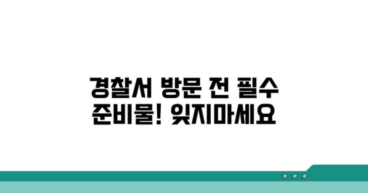 경찰서 방문 전 준비 사항