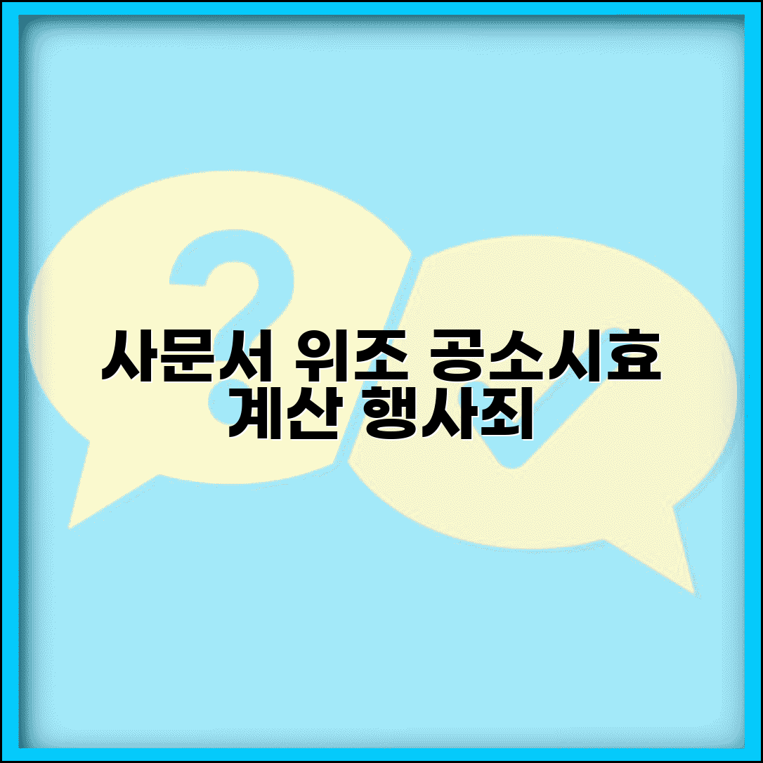 사문서위조 공소시효 계산방법 | 행사죄와의 관계 | 공소시효 기산점 결정기준