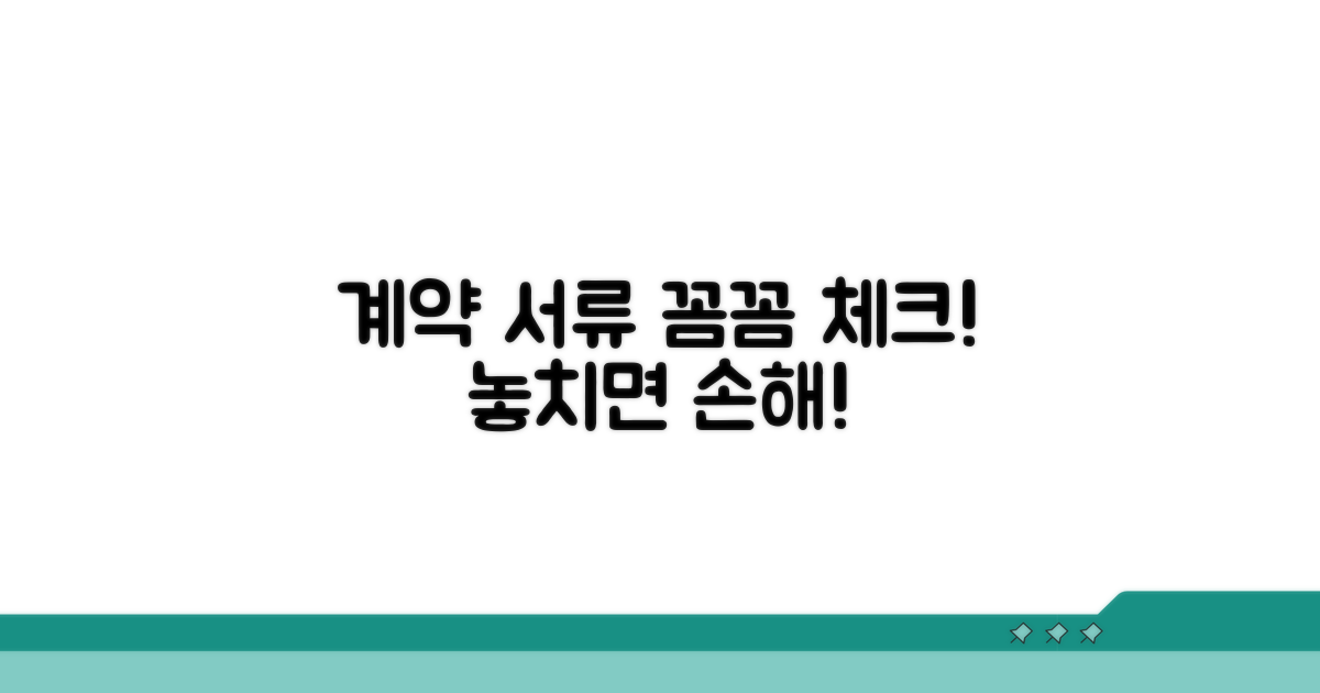 계약 조건과 서류 꼼꼼히 챙기기