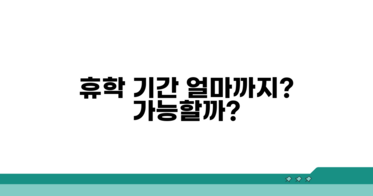 휴학 기간 제한, 얼마까지 가능할까?
