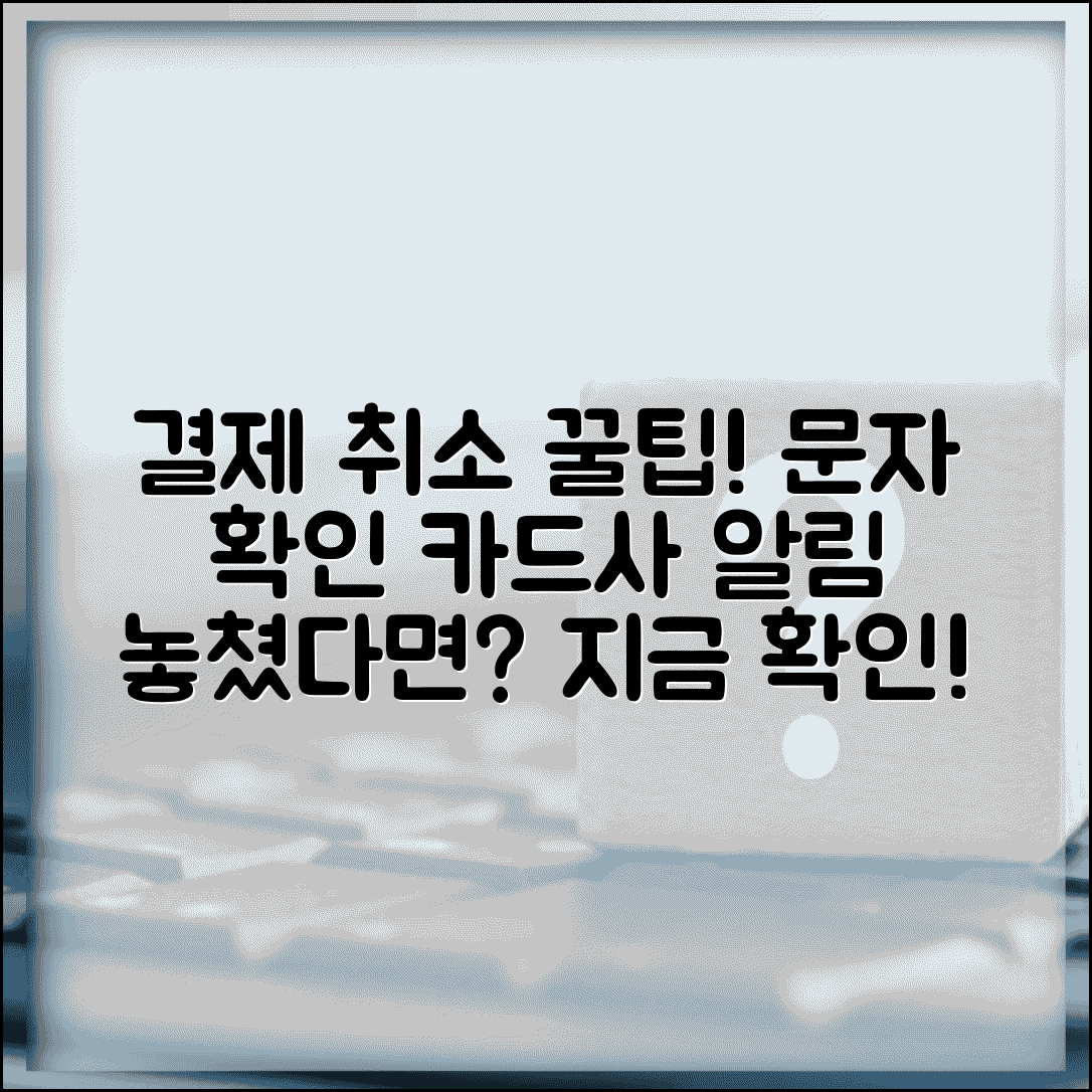 결제취소 문자 확인 및 활용법 | 카드사별 알림설정 | 미수신 시 취소확인 방법