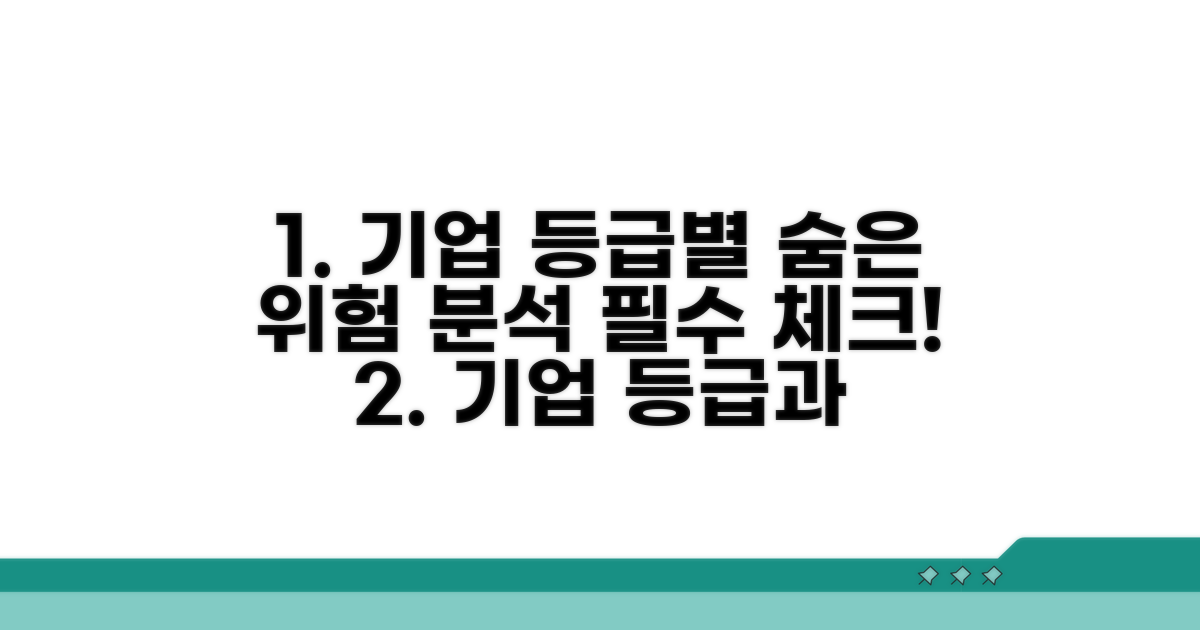 등급별 기업의 특징과 위험 분석