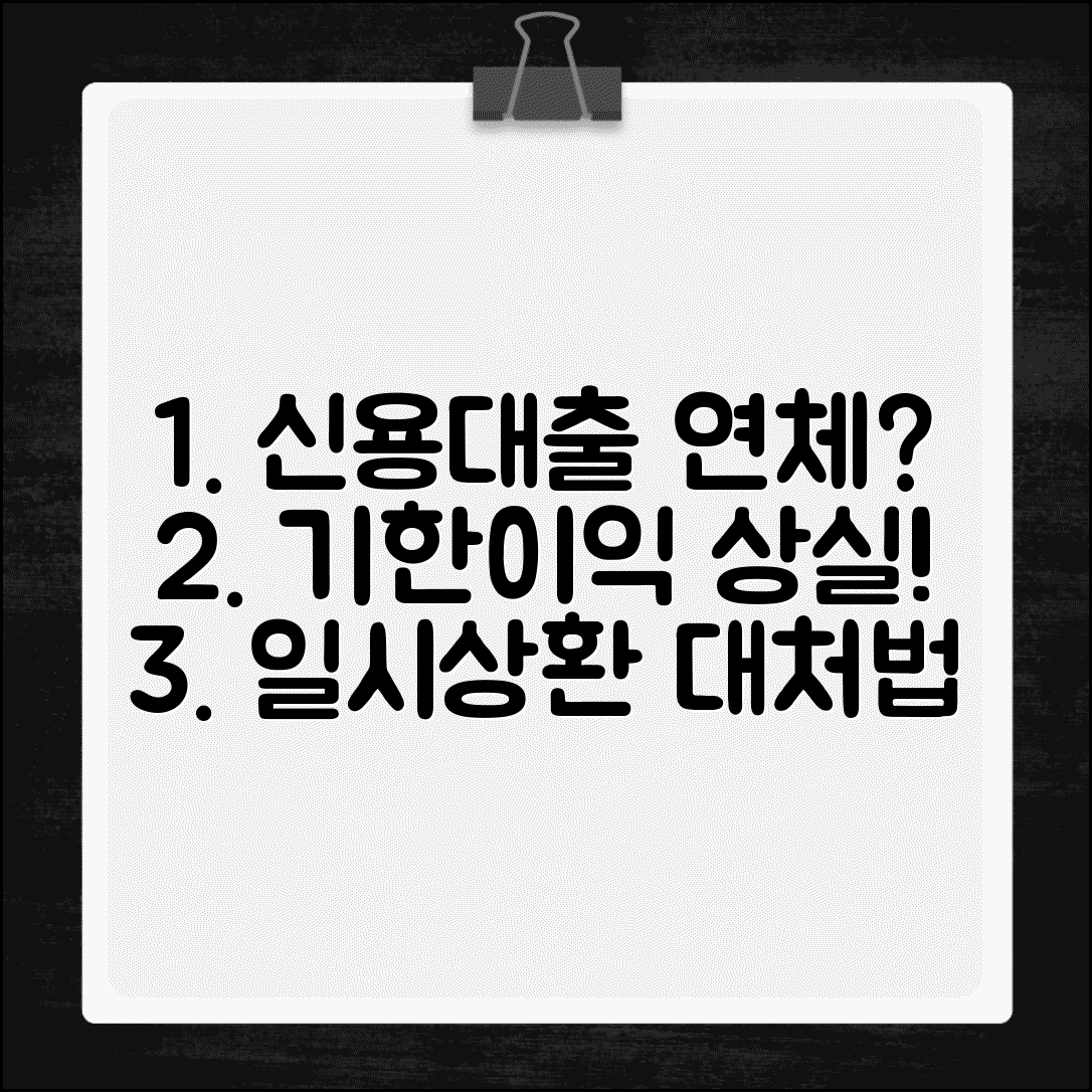 신용대출 연체 일시상환 | 연체 시 기한이익 상실과 일시상환 요구, 대처 방법은?