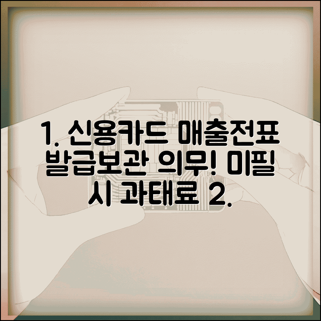 신용카드매출전표 발급 보관 의무 | 매출전표 관리 방법, 보관 기간, 과태료 총정리