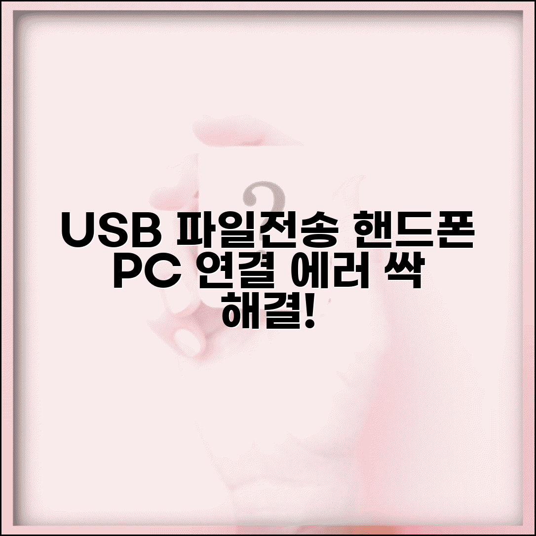 핸드폰 파일전송 USB 설정 방법 | 스마트폰 USB 파일전송 모드, PC 연결 및 오류 해결 팁