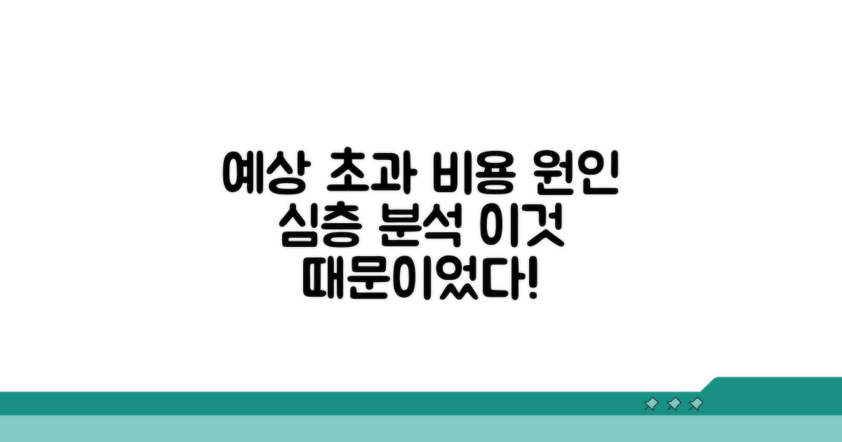 예상보다 높은 비용, 이유 분석