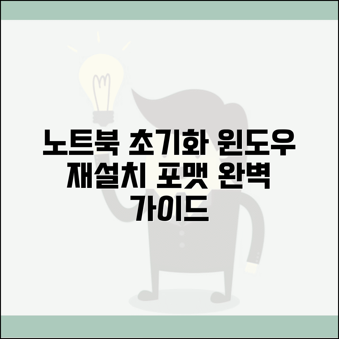 노트북 초기화 윈도우 재설치 완벽 가이드 | 포맷 방법, 순서, 절차 총정리