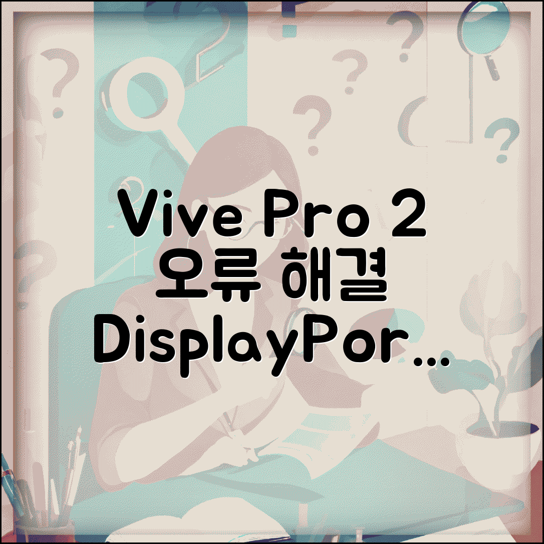 HTC Vive Pro 2 디스플레이 포트 오류 해결 | Vive DisplayPort 신호 없음, 설정 방법 및 원인 분석