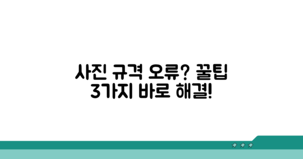 사진 규격 오류 피하는 꿀팁