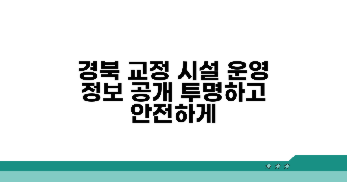 경북 교정시설 운영 정보