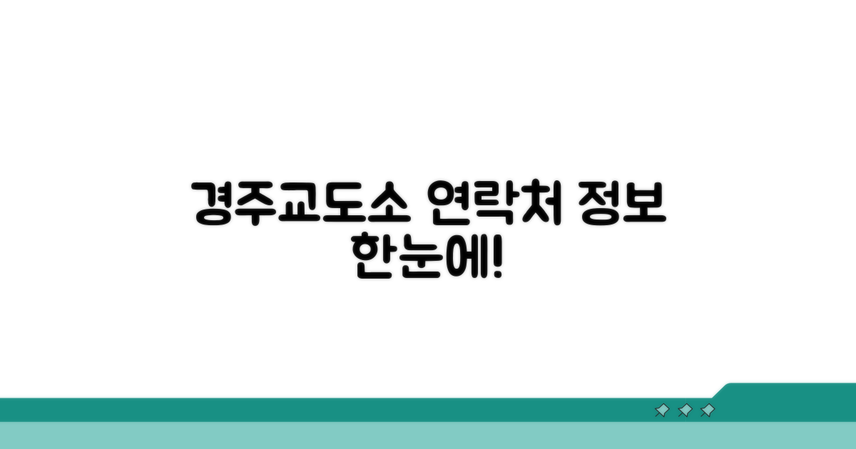 경주교도소 연락처 및 주요 정보