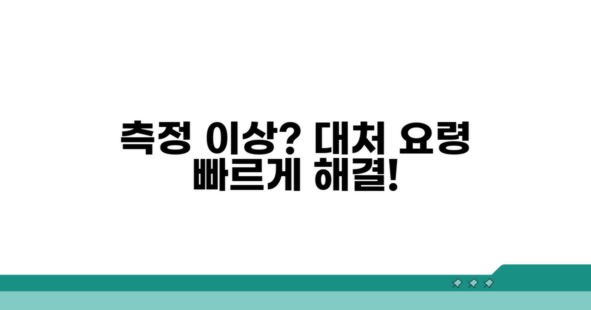측정값 이상 시 대처 요령