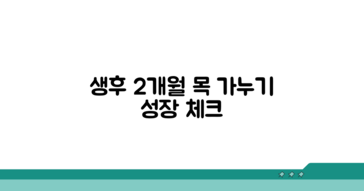 생후 2개월 목가누기 시점