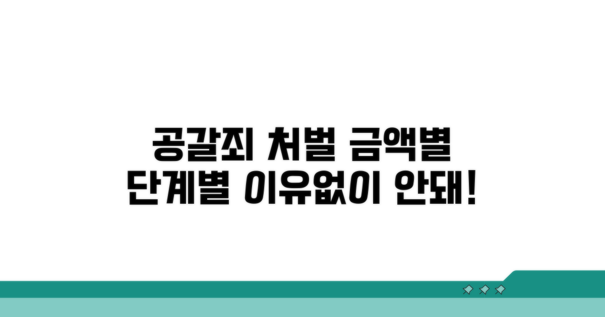 공갈 금액별 처벌 수위 비교 분석