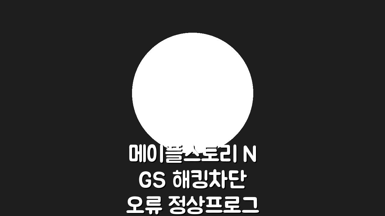 메이플스토리 NGS 해킹차단 오류 정상프로그램 인식시키는법 5가지 해결법