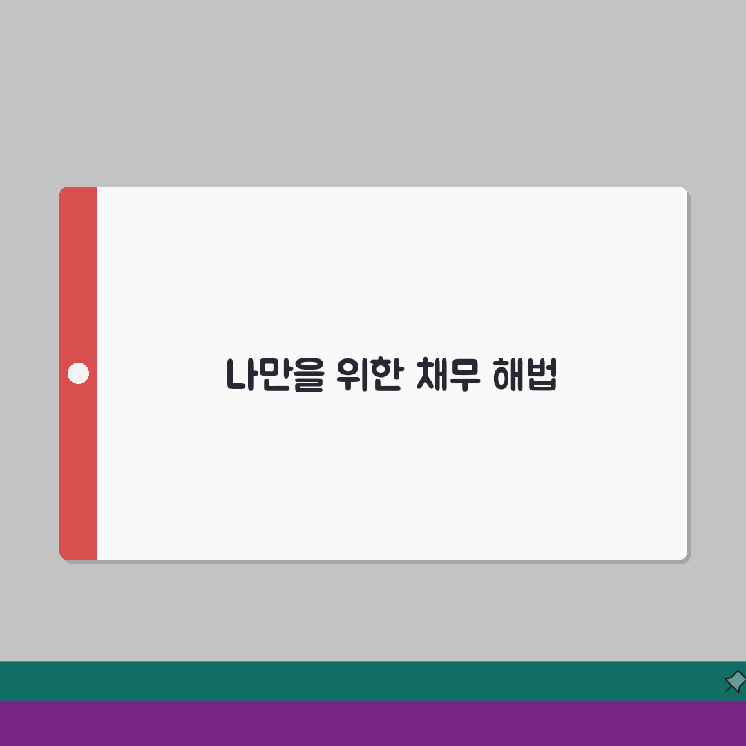 맞춤형 채무조정 프로그램 | 개인별 채무조정안 | 상환능력별 조정방법, 친구에게 꿀팁 공유